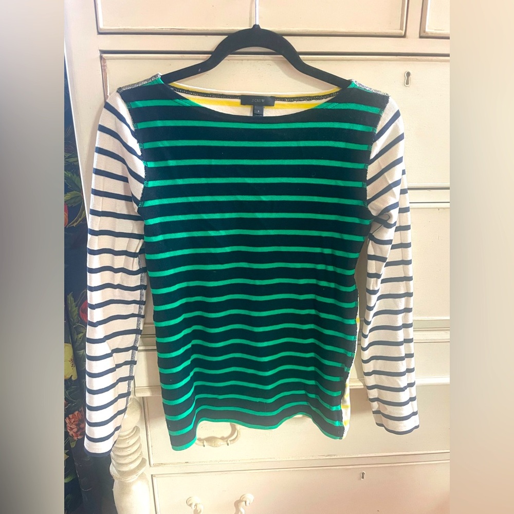 NWOT JCrew mixy stripe thermal top
